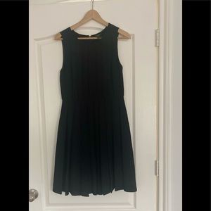 J. Crew Factory Pleated Shift Dress, Black, Size 6 Regular